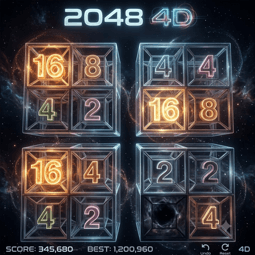 2048 4D: Explore the ultimate four-dimensional puzzle!