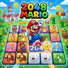 Build the legendary Mario world in 2048 Mario