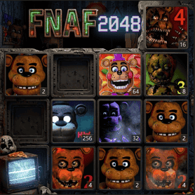 FNAF 2048 featuring classic FNAF characters
