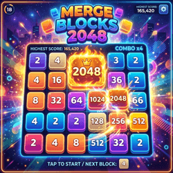 Merge Blocks 2048: Merge numbers and reach the top!
